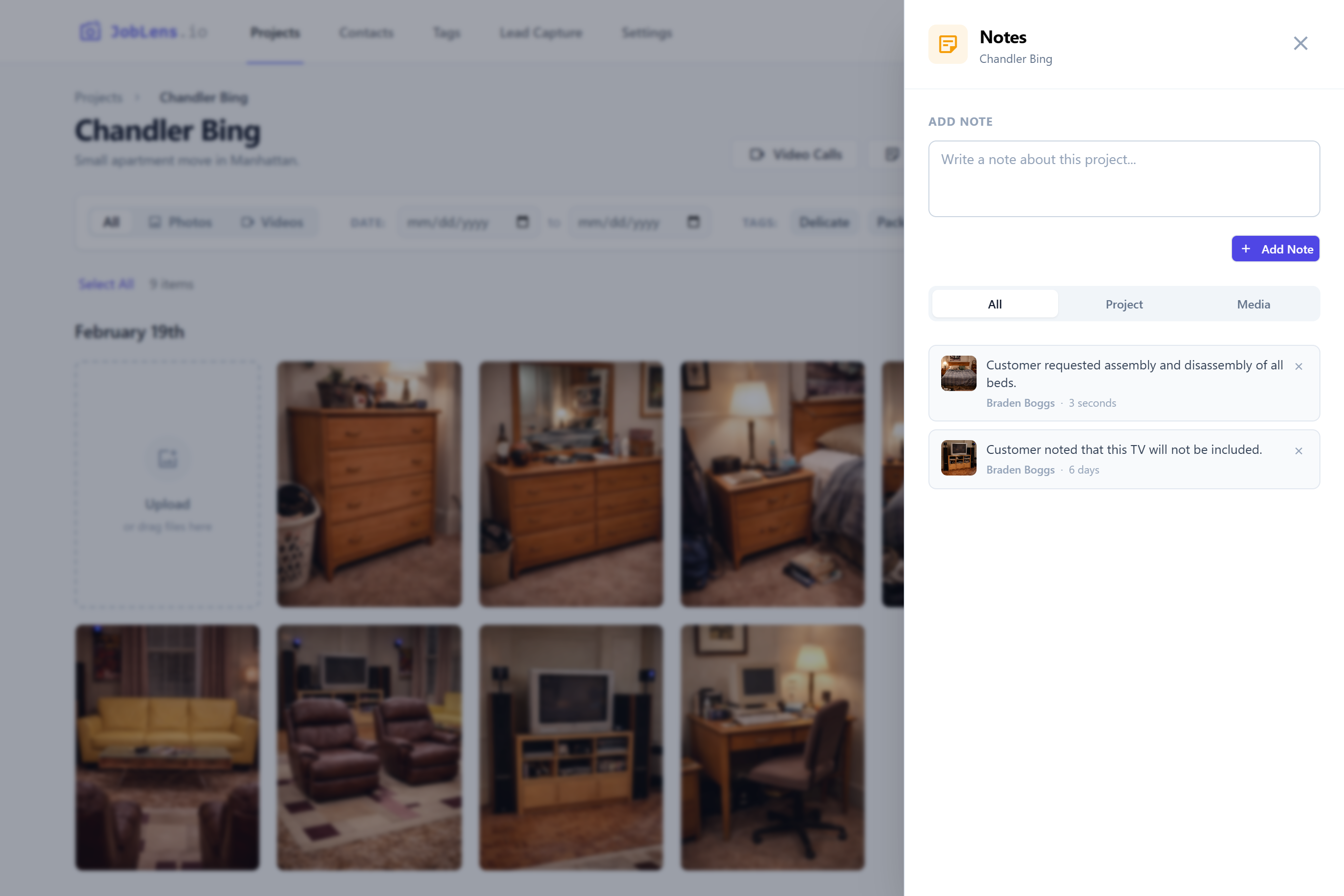 JobLens dashboard views